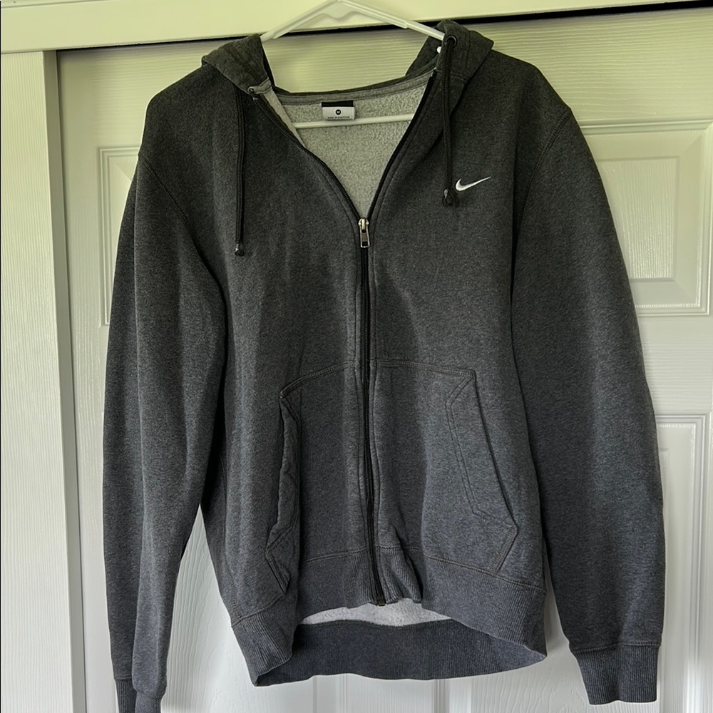 Nike Gray Zip Up Sweater with Sleek Design